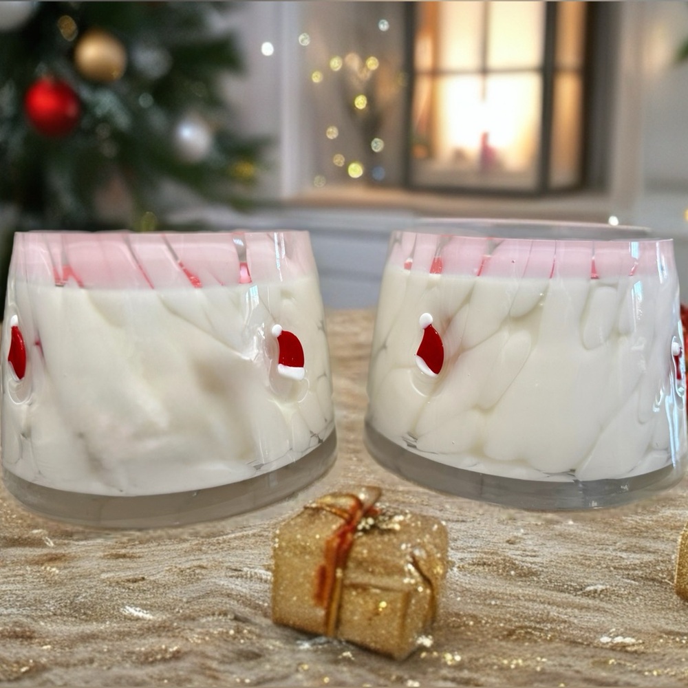 NEW! MARTHA STEWART Lrg. Christmas Stocking design 16.75 oz. Murano~like Candle - Picture 6 of 10